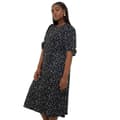 Miniatyrbild 3 av 4: Dorothy Perkins Kvinnor/Damer Spotted Plus Tie Sleeves Midi klänning