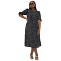 Miniatyrbild 1 av 4: Dorothy Perkins Kvinnor/Damer Spotted Plus Tie Sleeves Midi klänning