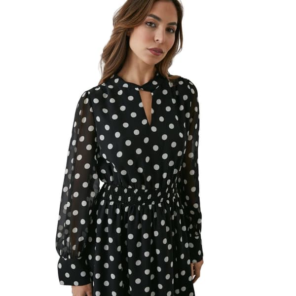 Principles Womens/Ladies Spotted Keyhole Dress