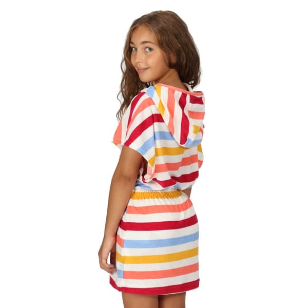 Regatta Childrens/Kids Bernessa Striped Towelling Poncho