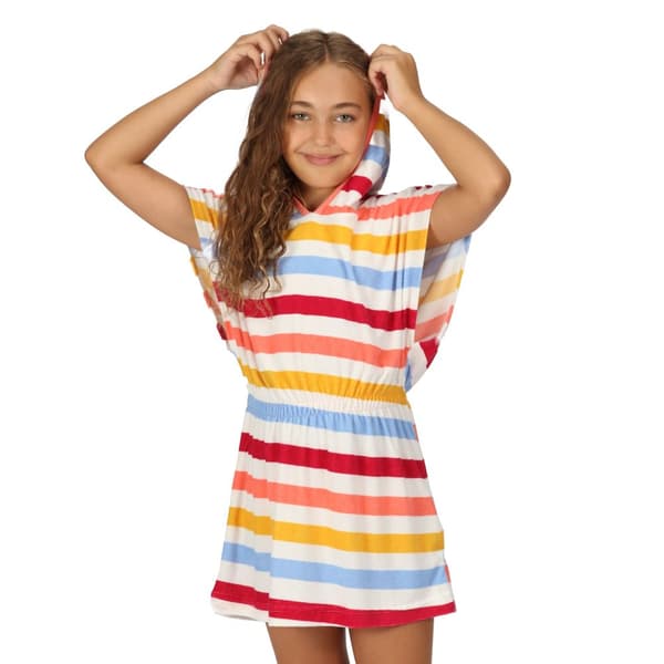 Regatta Childrens/Kids Bernessa Striped Towelling Poncho