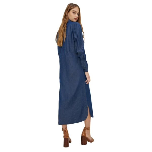Dorothy Perkins Denim midi-skjortekjole til kvinder/damer
