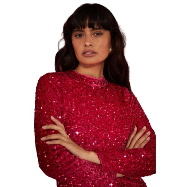 Dorothy Perkins Womens/Ladies Sequin Velvet Petite Mini Dress
