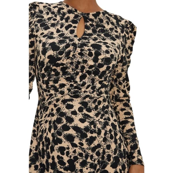 Dorothy Perkins Womens/Ladies Leopard Print Keyhole Midi Dress