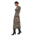 Miniatyrbillede 1 af 3: Dorothy Perkins Womens/Ladies Leopard Print Keyhole Midi Dress