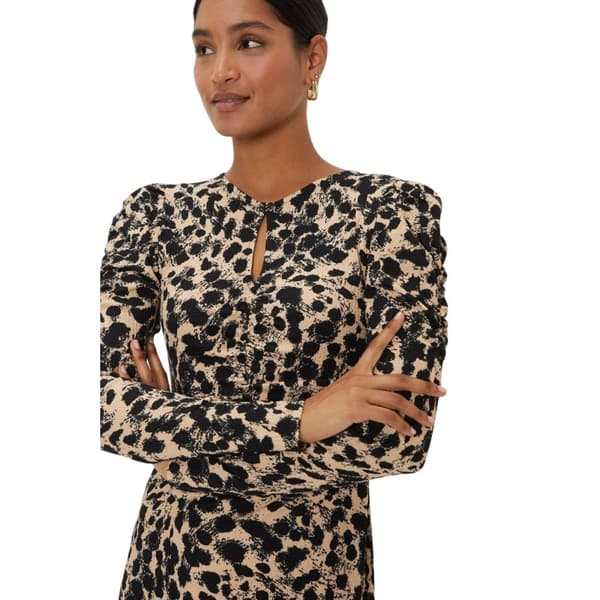 Dorothy Perkins Womens/Ladies Leopard Print Keyhole Midi Dress