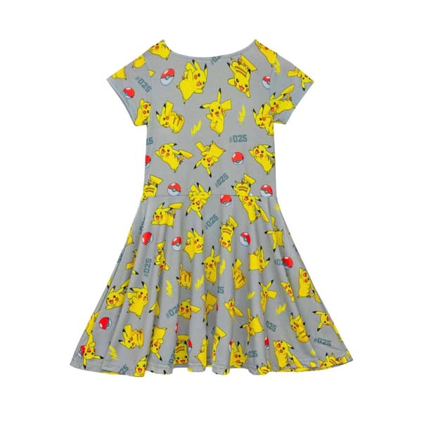 Pokemon Girls Pikachu Short-Sleeved Skater Dress