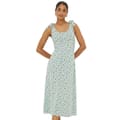 Miniatyrbillede 1 af 5: Dorothy Perkins Womens/Ladies Ditsy Print Tie Shoulder Midi Dress