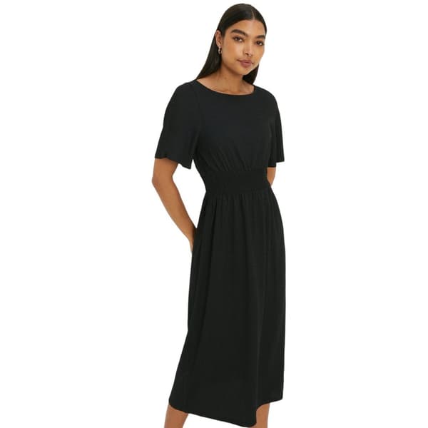 Dorothy Perkins Womens/Ladies Shirred Waist Short-Sleeved Midi Dress