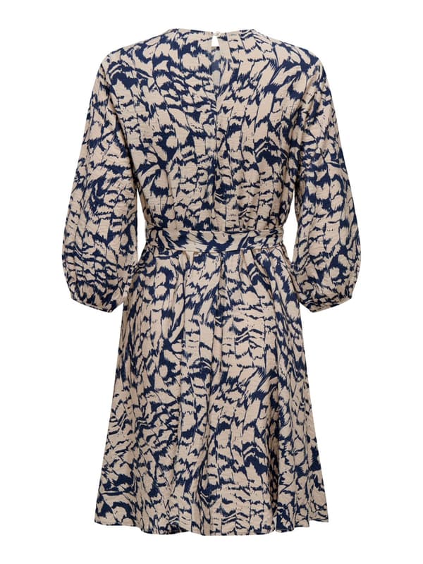 Only - onlCelina 3/4 Belt Dress Swirly Animal Print