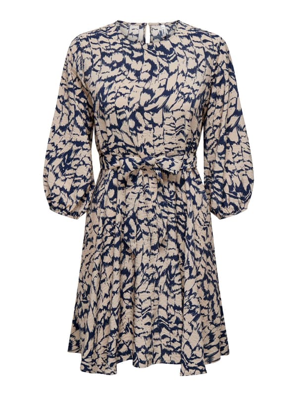 Only - onlCelina 3/4 Belt Dress Swirly Animal Print