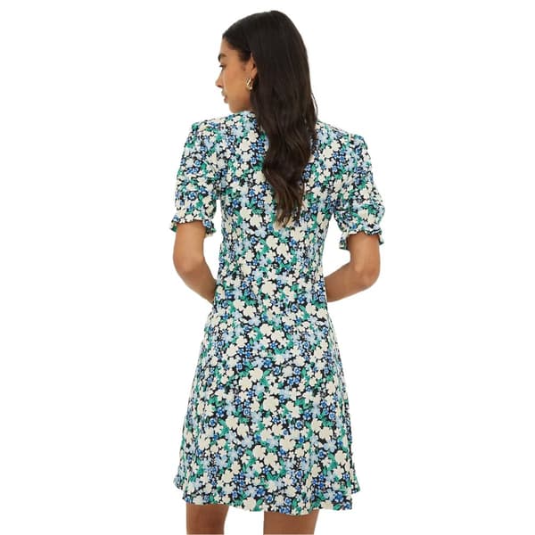 Dorothy Perkins Kortärmad miniklänning med blommig V-ringning för damer/damer