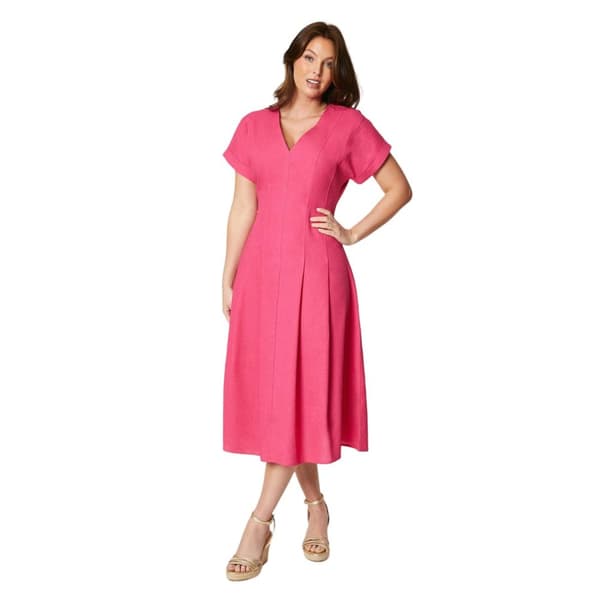Principles Womens/Ladies Linen Blend Pleated Midi Dress