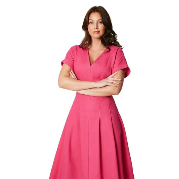 Principles Womens/Ladies Linen Blend Pleated Midi Dress