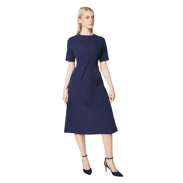 Principles Womens/Ladies Gathered Waist Midi Dress Navy 14 UK