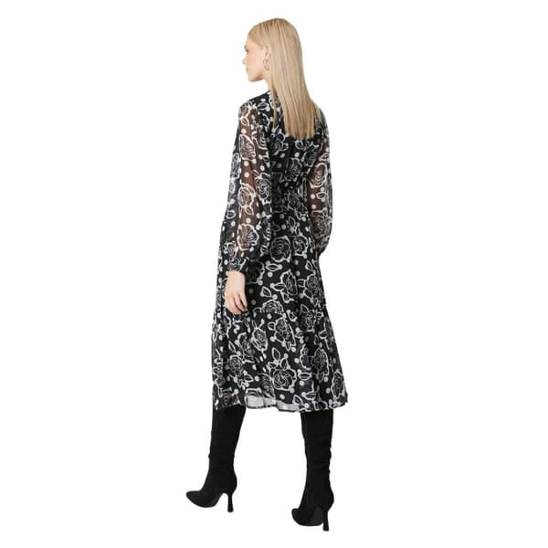 Principles Womens/Ladies Floral Contrast Collar Midi Dress