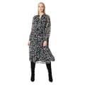 Miniatyrbillede 1 af 3: Principles Womens/Ladies Floral Contrast Collar Midi Dress