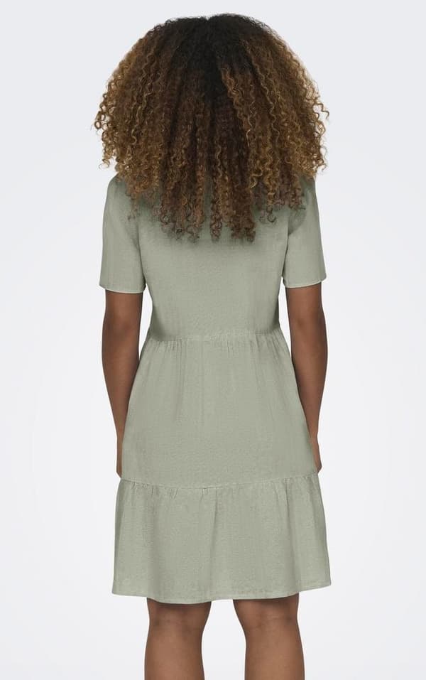 Only - onlTiri-Caro SS V-neck Lin Dress