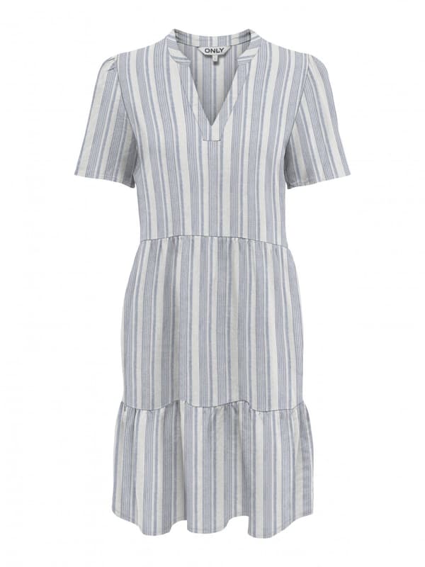 Only - onlTiri-Caro SS V-neck Lin Dress