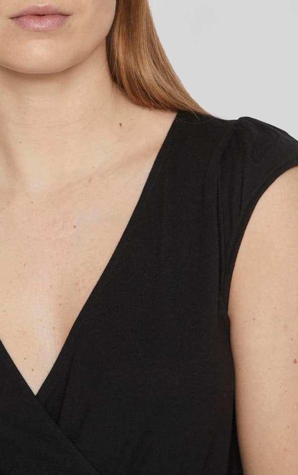 Vila - Vimooney SS Wrap Flounce Dress