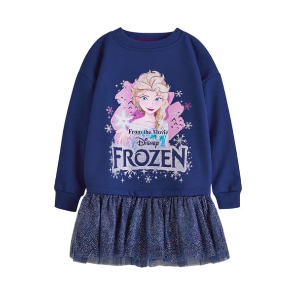 Frozen Girls Elsa Casual Dress Navy 3-4 Years Frozen Girls Elsa Casual Dress Navy 3-4 Years