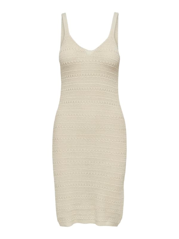 Jacqueline - jdyTropica SL V-neck Dress Ljusbeige L