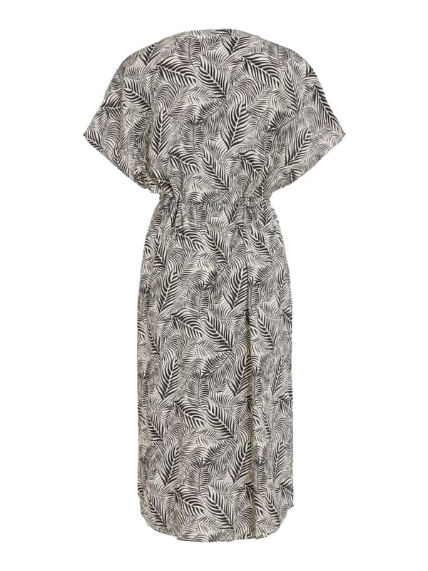 Vila - Vilimia SS V-neck Midi Dress Kiw Print