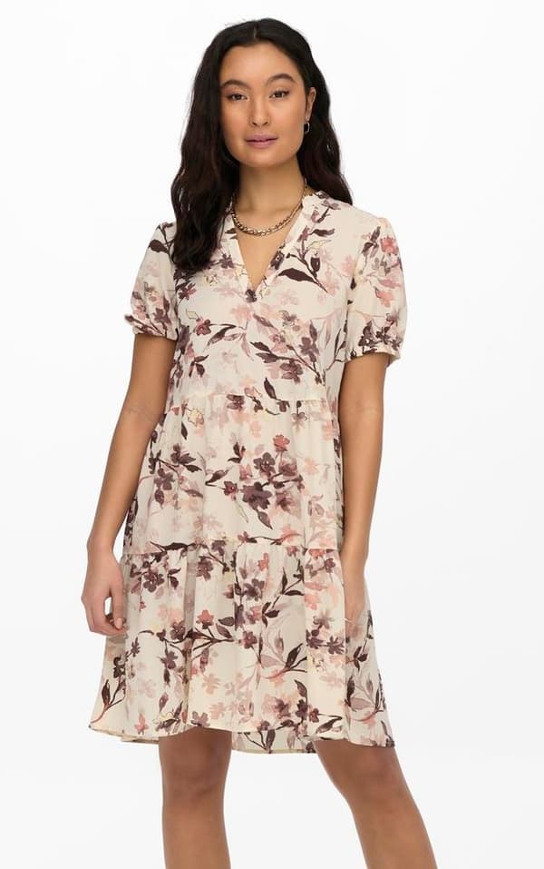 Only - onlNova Lux SS Thea Dress Elly Bloom Print
