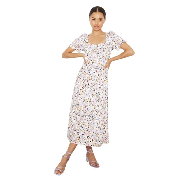 Dorothy Perkins Womens/Ladies Floral Sweetheart Petite Puffed Midi Dress