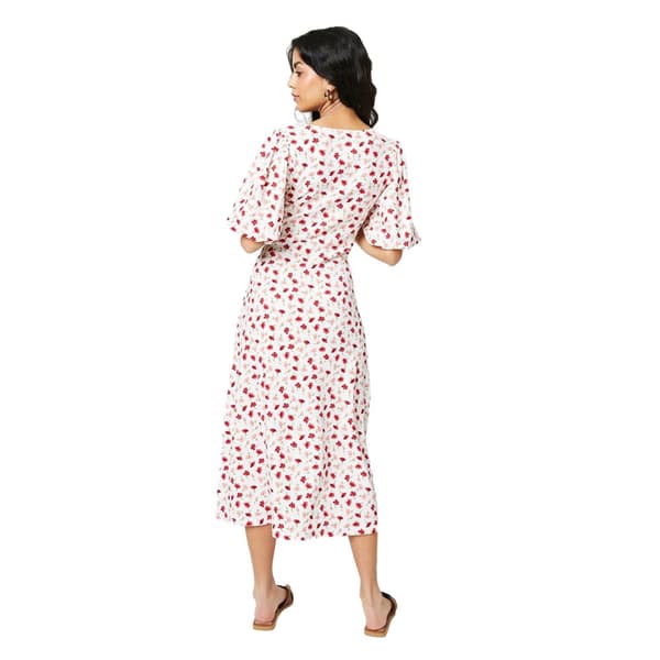 Dorothy Perkins Womens/Ladies Ditsy Print Ruched Front Petite Puff Sleeve Midi Dress