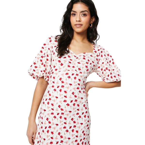 Dorothy Perkins Womens/Ladies Ditsy Print Ruched Front Petite Puff Sleeve Midi Dress