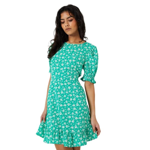 Dorothy Perkins Kvinnor/Damer Floral Frill Hem Petite Mini Dress