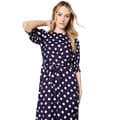 Miniatyrbillede 2 af 2: Dorothy Perkins Womens/Ladies Polka Dot Shirred Cuff Midi Dress