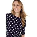 Miniatyrbillede 3 af 4: Dorothy Perkins Womens/Ladies Polka Dot Shirred Cuff Midi Dress