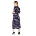 Miniatyrbillede 2 af 4: Dorothy Perkins Womens/Ladies Polka Dot Shirred Cuff Midi Dress