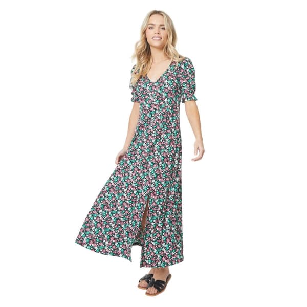 Dorothy Perkins Dam/Damer Ditsy Daisy V-hals Petite Midiklänning Multicoloured 10 UK