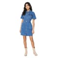 Miniatyrbillede 2 af 2: Dorothy Perkins Womens/Ladies Denim Petite Mini Dress