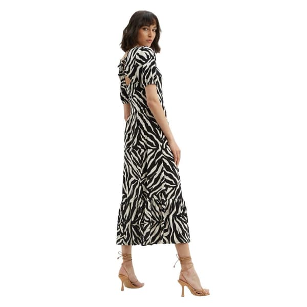 Dorothy Perkins Womens/Ladies Zebra Print Tie Back Petite Relaxed Midi Dress
