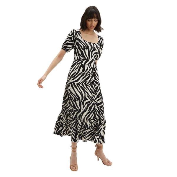 Dorothy Perkins Womens/Ladies Zebra Print Tie Back Petite Relaxed Midi Dress