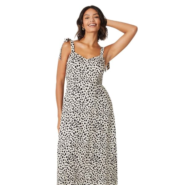 Dorothy Perkins Dam/Lady Animal Print Midiklänning med knytband och axelband