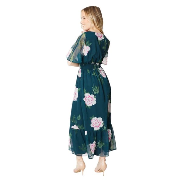 Dorothy Perkins Dam/Ladies - Midiklänning med blommig chiffong och volangkant