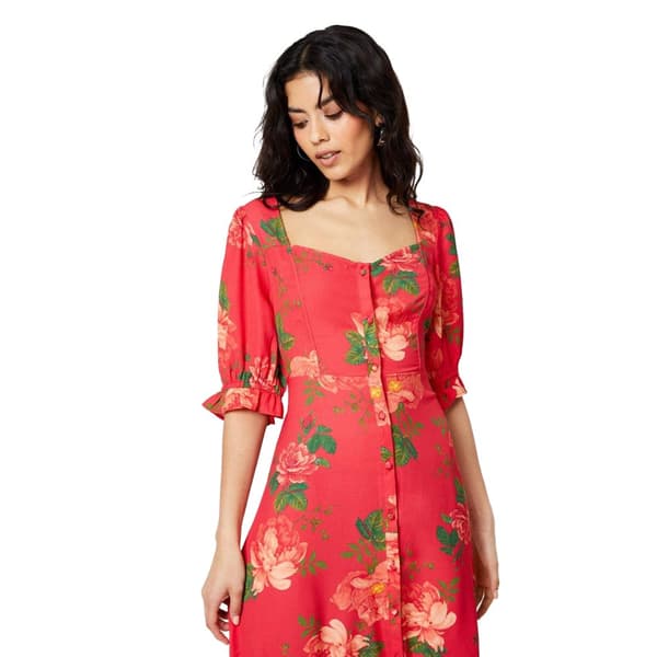 Dorothy Perkins Womens/Ladies Floral Button Through Petite Midi Dress
