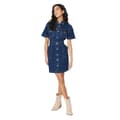 Miniatyrbillede 1 af 3: Dorothy Perkins Womens/Ladies Denim Petite Mini Dress