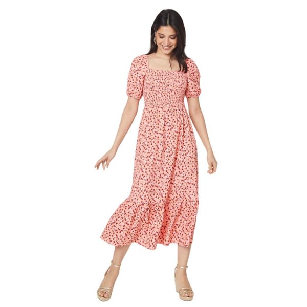Dorothy Perkins Womens/Ladies Ditsy Print Tiered Hem Midi Dress