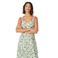 Miniatyrbillede 3 af 5: Dorothy Perkins Womens/Ladies Palm Frill Neck Midi Dress