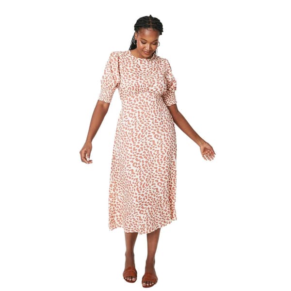 Dorothy Perkins Womens/Ladies Shirred Cuff Short-Sleeved Midi Dress