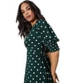 Miniatyrbillede 3 af 4: Dorothy Perkins Dame/Damer plettet flækket flettet manchetkjole