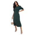 Miniatyrbillede 4 af 4: Dorothy Perkins Dame/Damer plettet flækket flettet manchetkjole