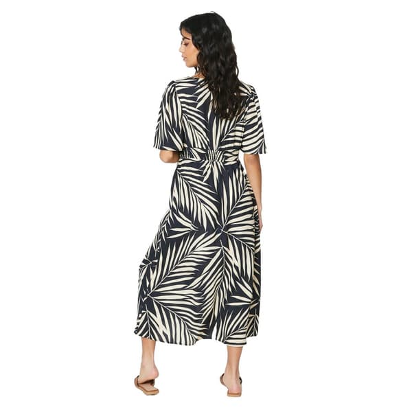 Dorothy Perkins Womens/Ladies Palm Print Button Detail Petite Midi Dress