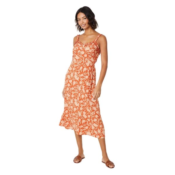 Dorothy Perkins Kvinder/damer med blomstret knap gennem midikjole